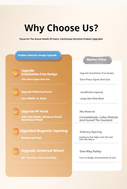 2025 Folding Living Room Cabinet Multifunction Closet Organizer With Wheel Stackable Sundries Large Capacity Storage Box Shelf - AMULET RING STORE