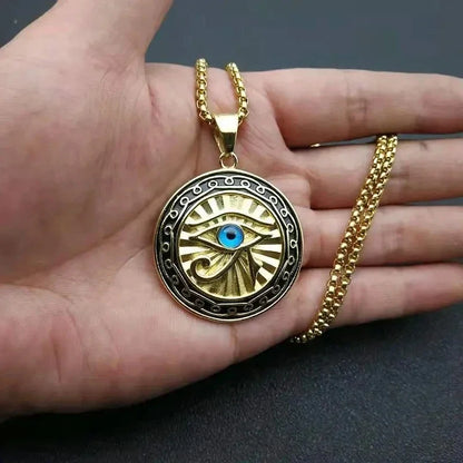 Exquisite Ancient Egyptian Gods Eye Horus Necklace