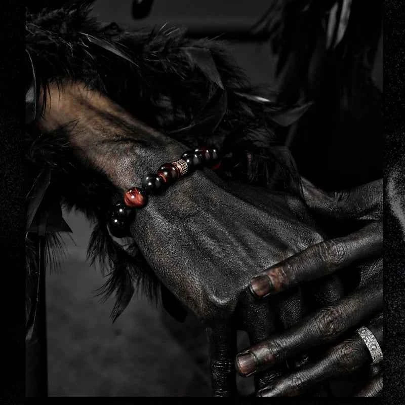 5A Real Natural Red Tiger Eye Beads Stone Bracelet Men Women Zircon Accessories Handmade Jewelry Gift for Girlfriend Wholesale