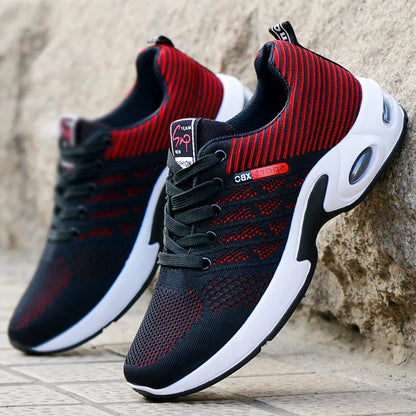 Men's shoes spring new trend men's shoes breathable lace-up running shoes Korean version of light casual walking shoes men - AMULET RING STORE