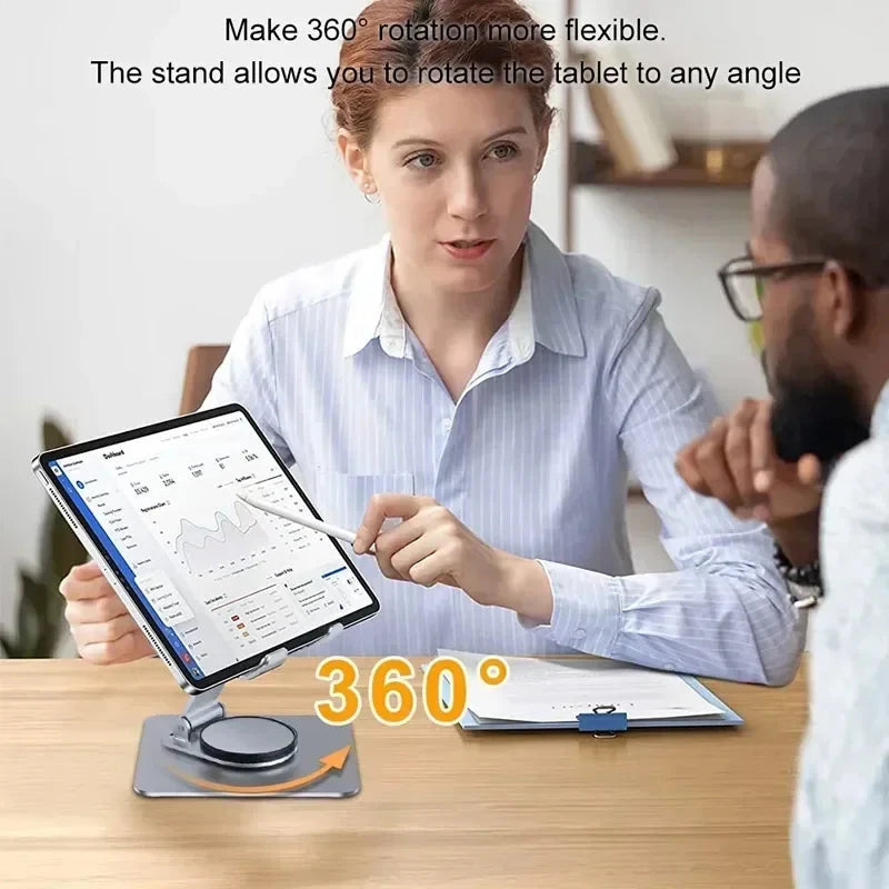 Aluminum 360° Rotation Portable Desktop Foldable Laptop Tablet Holder Bracket For iPad Macbook RedmiBook Galaxy Tab Book Laptop* - AMULET RING STORE