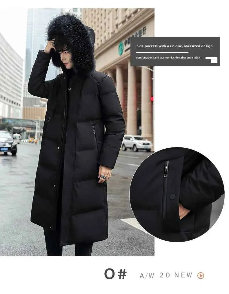 Fashion Winter Jacket for Man Down Coat jacket Parka Men's winter padded jackets Fur Collar Hooded Warm Long Padding HXY291