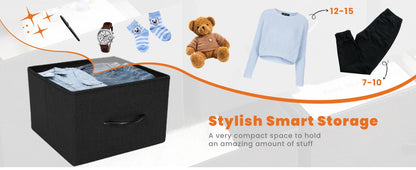 JHK Shoe Cabinet Dresser With 5 Fabric Drawers Toy Storage TV Stand Multilayer Shoe Rack Space Saving Cabinet Of Home Furniture