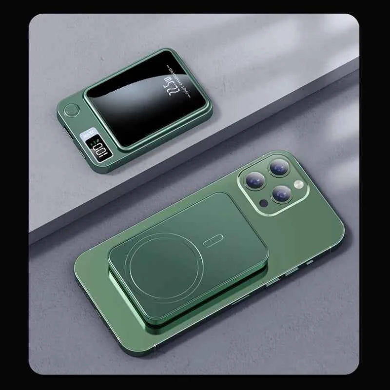 30000mAh Magnetic Power Bank 22.5W Fast Charging Portable External Battery Ultra Thin Safe Wireless  For iPhone Huawei Samsung