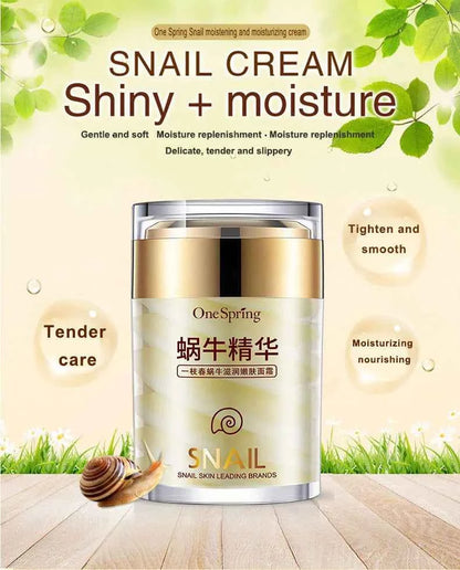 Snail Face Cream + Retinol Eye Massage Roller Serum 2pcs Moisturizing Eye Bag Face Cream Korean Skin Care Products