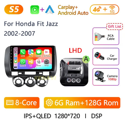 2 Din Android 10.0 Car Stereo Radio Multimedia Video Player For Honda Fit Jazz City 2002 2003 2004 2005 2006 2007 GPS Navigation - AMULET RING STORE