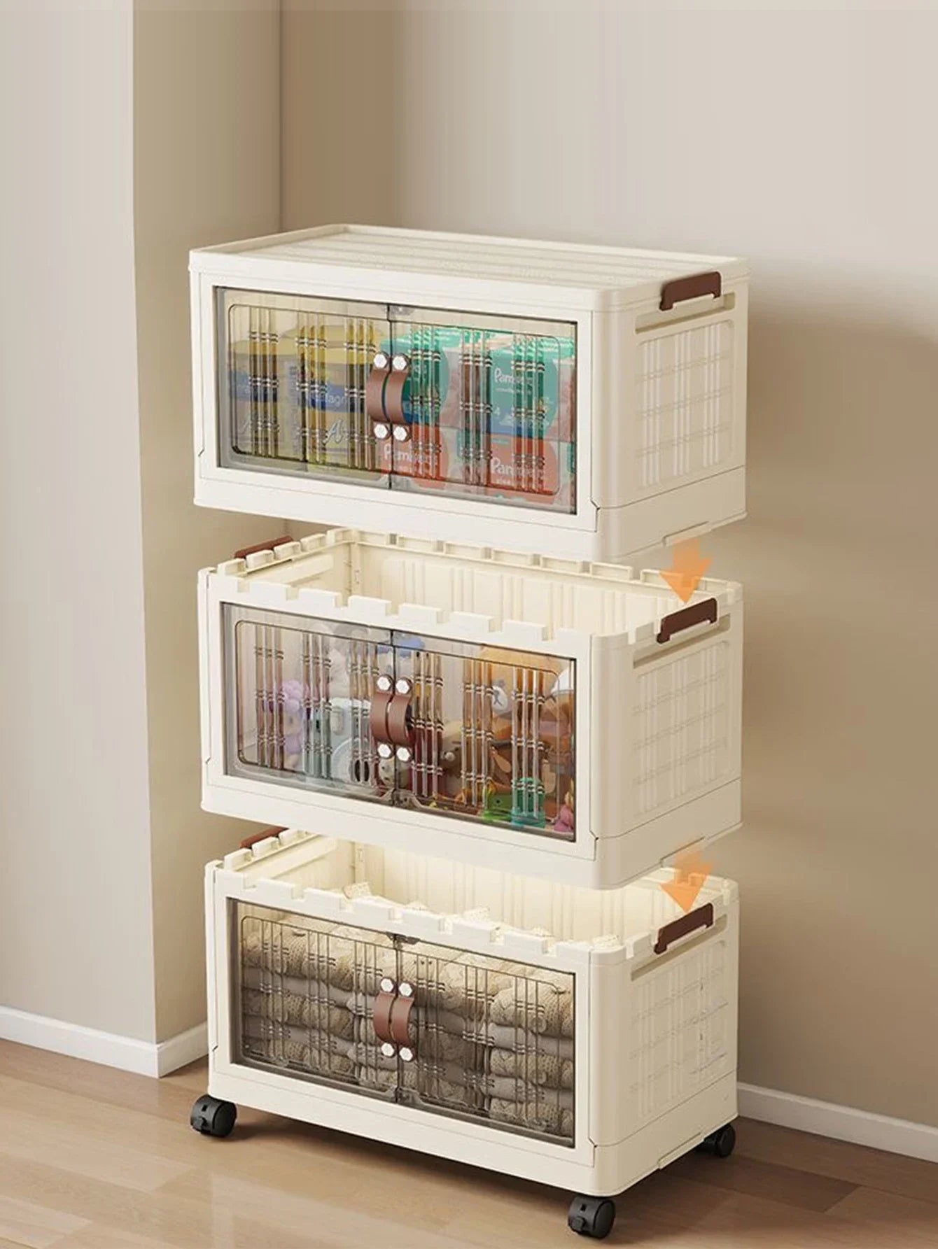 Multifunction Dustproof Wardrobe Large Capacity Folding Storage Cabinet Sundries Storage Box - AMULET RING STORE