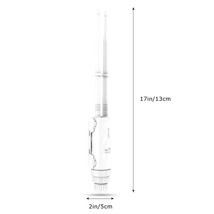 High Power AC600 Outdoor Wireless WiFi Repeater AP Router Dualdand 2.4G+5Ghz Long Range Extender POE Built in Lightning Arrester - AMULET RING STORE