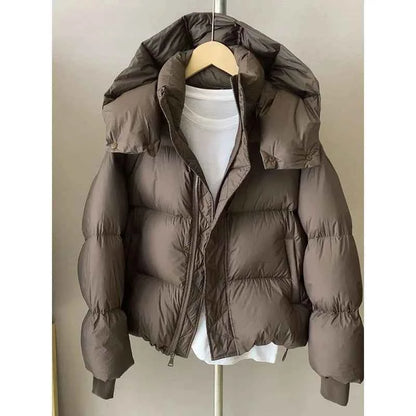 Women Hooded Puffer Coat New Winter Down Cotton Jacket Thick Warm Parkas Loose Casual Overcoat Padded Jacket Female Outerwear