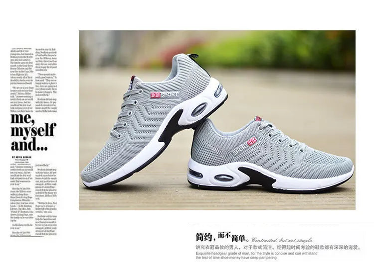 2025 new spring trend sports men's shoes Lace-up thick sole casual breathable fashion shoes Large size Wear skid resistance - AMULET RING STORE