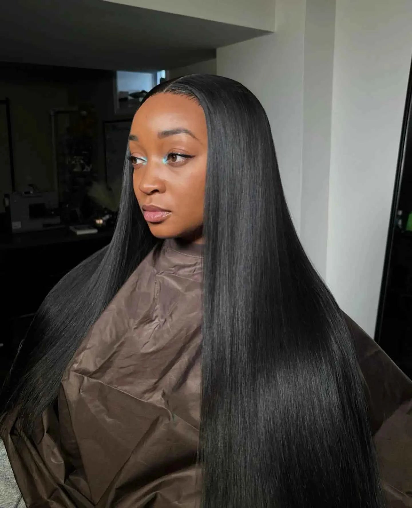 300% High Density Straight Human Hair Wigs 13x6 13x4 HD Lace Front Wig Brazilian 40 46 Inch 360 Full Lace Frontal Human Hair Wig