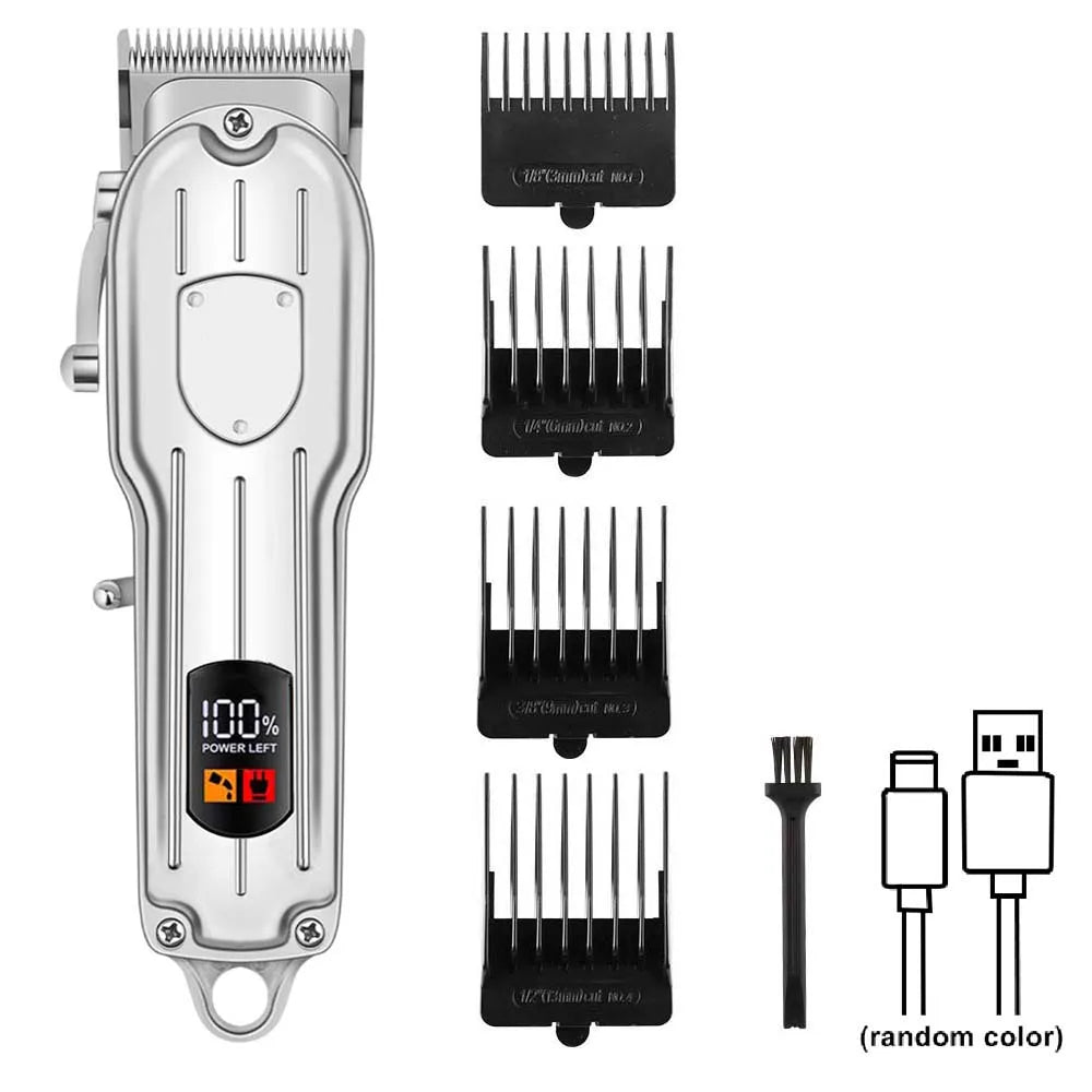 Professional Hair Clippers/Hair Trimmer/Beard Shaver for Men - Cordless Barber Clipper Hair Cutting Kit, Haircut Grooming Kit - AMULET RING STORE