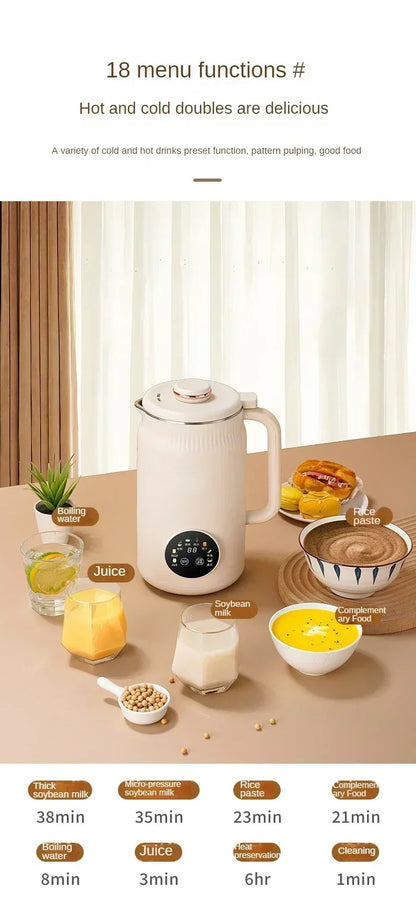 220V Electric Soybean Milk Machine Automatic Intelligent Food Blender Fruit Juicer Water Boiling Kettle Rice Paste Maker - AMULET RING STORE