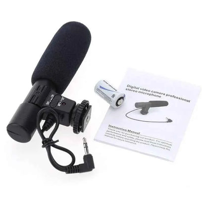 3.5mm Mic-01 DV Stereo Microphone For Canon Nikon DSLR Camcorder Utility Camera Professional Interview News Recording Microphone