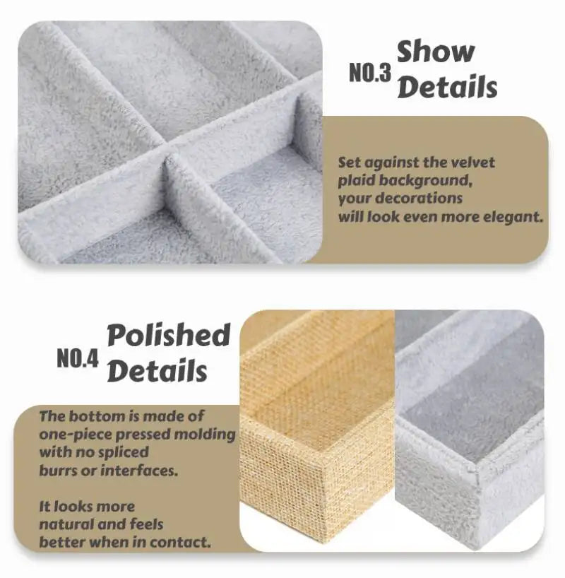 Fashion Glasses Cases Beige 10 Grids Sunglasses Display Box Sunglasses Display Glasses Display Props Jewelry Organizer Tray - AMULET RING STORE