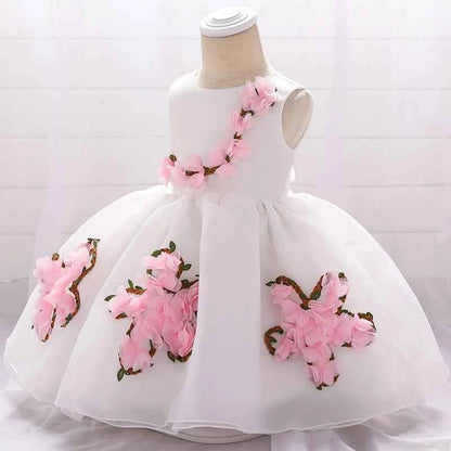 Baby Dresses For Girls Christmas Toddler Kids Flower Elegant Princess Birthday Gown Children Wedding Party 0 1 2 Y Tulle Dresses