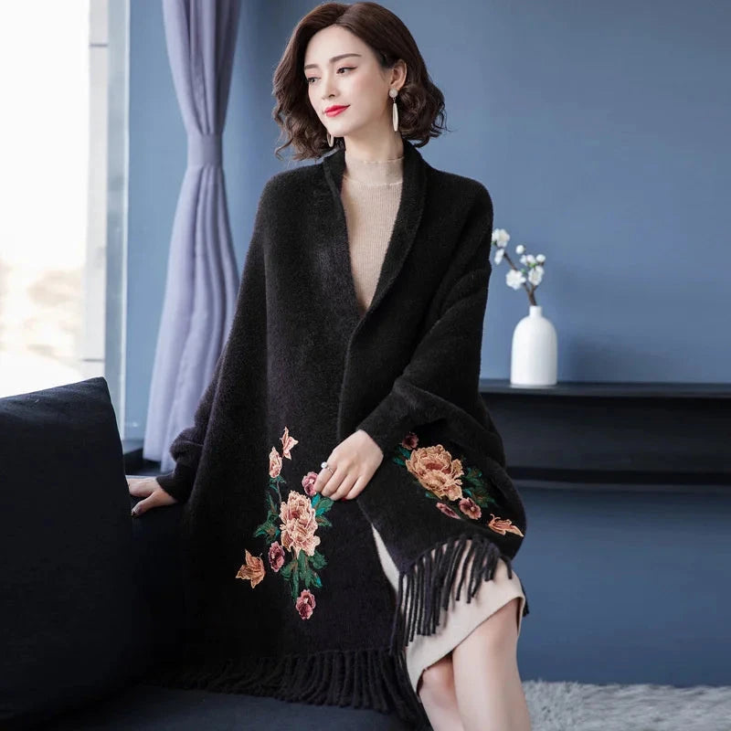 Winter Cashmere Women Scarf Female Luxury Brand Scarves Lady Tassel Bandana Women Solid Shawl Wraps Foulard Poncho Pashmina