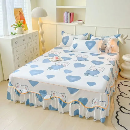 Sheet Set Household with Pillowcase Fashion Modern Water-proof Universal Skin-friendly Single Double Home Textile Bedding Luxury