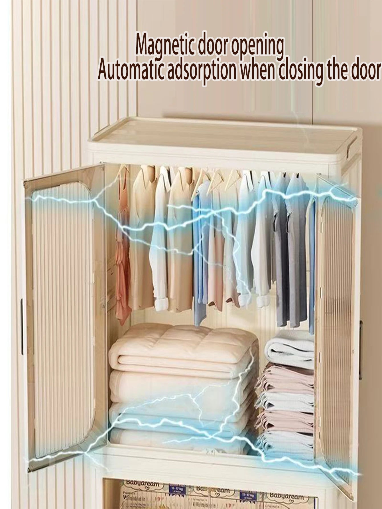 Multi-specification Large Capacity Wardrobe Foldable Easy Install Clothes Storage Cabinet Organizer for Home - AMULET RING STORE
