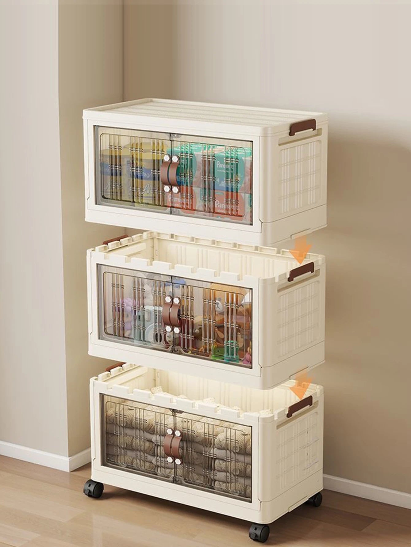 Multifunction Dustproof Wardrobe Large Capacity Folding Storage Cabinet Sundries Storage Box - AMULET RING STORE