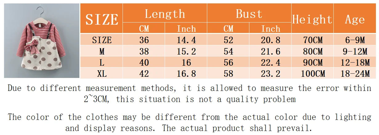 Spot Girls Dress Autumn Children Wear New Fashion Polka Dot Print Bow Long Sleeve Fake Two-piece Children's Skirt - AMULET RING STORE