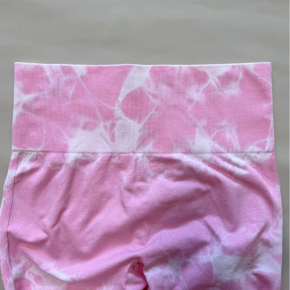 Women Tiedye Scrunch Seamless Leggings High Waist Yoga Training Leggins Workout Sports Gym Runing Joggers - AMULET RING STORE