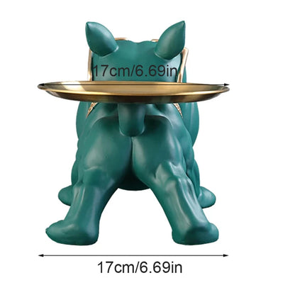 30cm Home Decor Bulldog Figurine Dog Statue Storage Box Animal Ornament Resin Craft Art Sculpture Figurine Home Puppy Sculpture - AMULET RING STORE