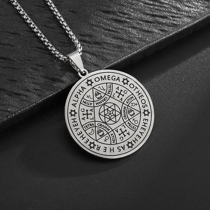 Stainless Steel 7 Archangel Seal Necklace