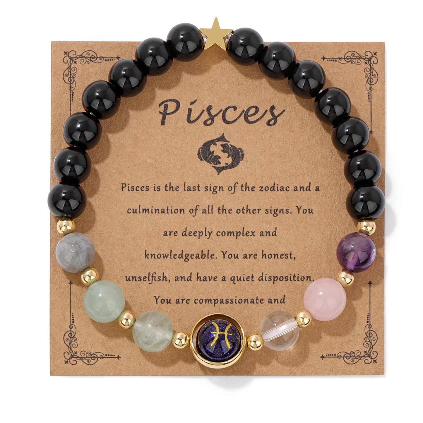 12 Zodiac Signs Bracelet Men Gemini Scorpio Sagittarius Obsidian Tiger Eye Stone Beads Bracelets for Women Constellation Jewelry