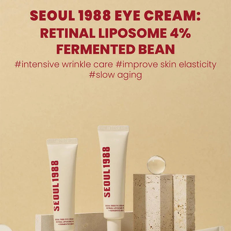 SEOUL 1988 Eye Cream Niacinamide 2% Retinal Acid Ginseng Serum Lighten Fine Lines Firming Pores Brightening Face Korean Skincare - AMULET RING STORE