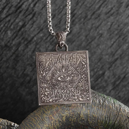 Retro Fashion Seven Angels Magic Circle Solomon's Seal Necklace Pendant AMULET RING STORE