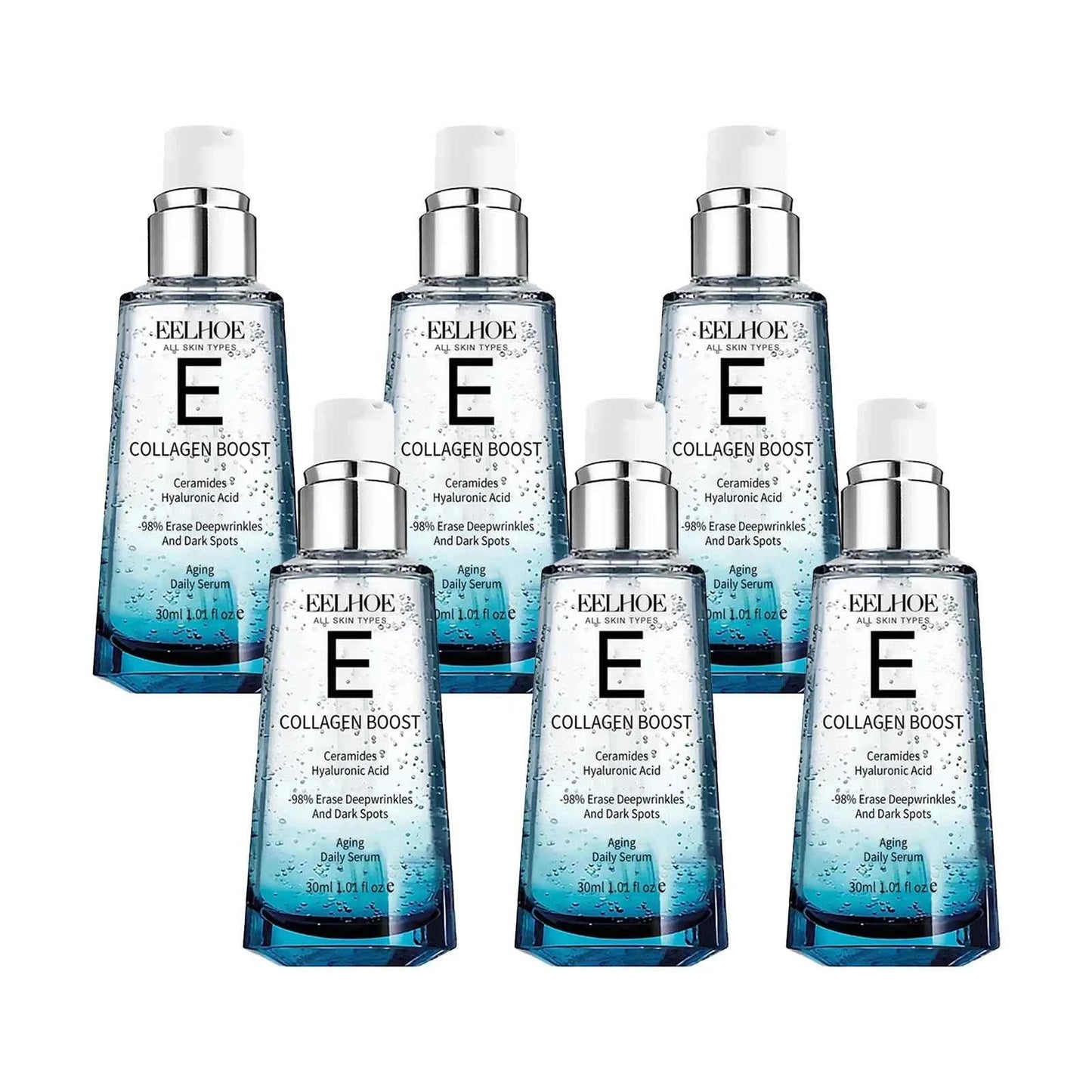 EELHOE 30ml Collagen Boost Aging Serum Firming Skin Fade Fine Lines Wrinkles Dark Spots Correcting Nourishing Essence Skin Care