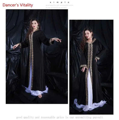 Belly Dance Coat Long Sleeve Robe Competition clothes Tango Cha Cha Dancewear Female adult Temperament Performance Clothing
