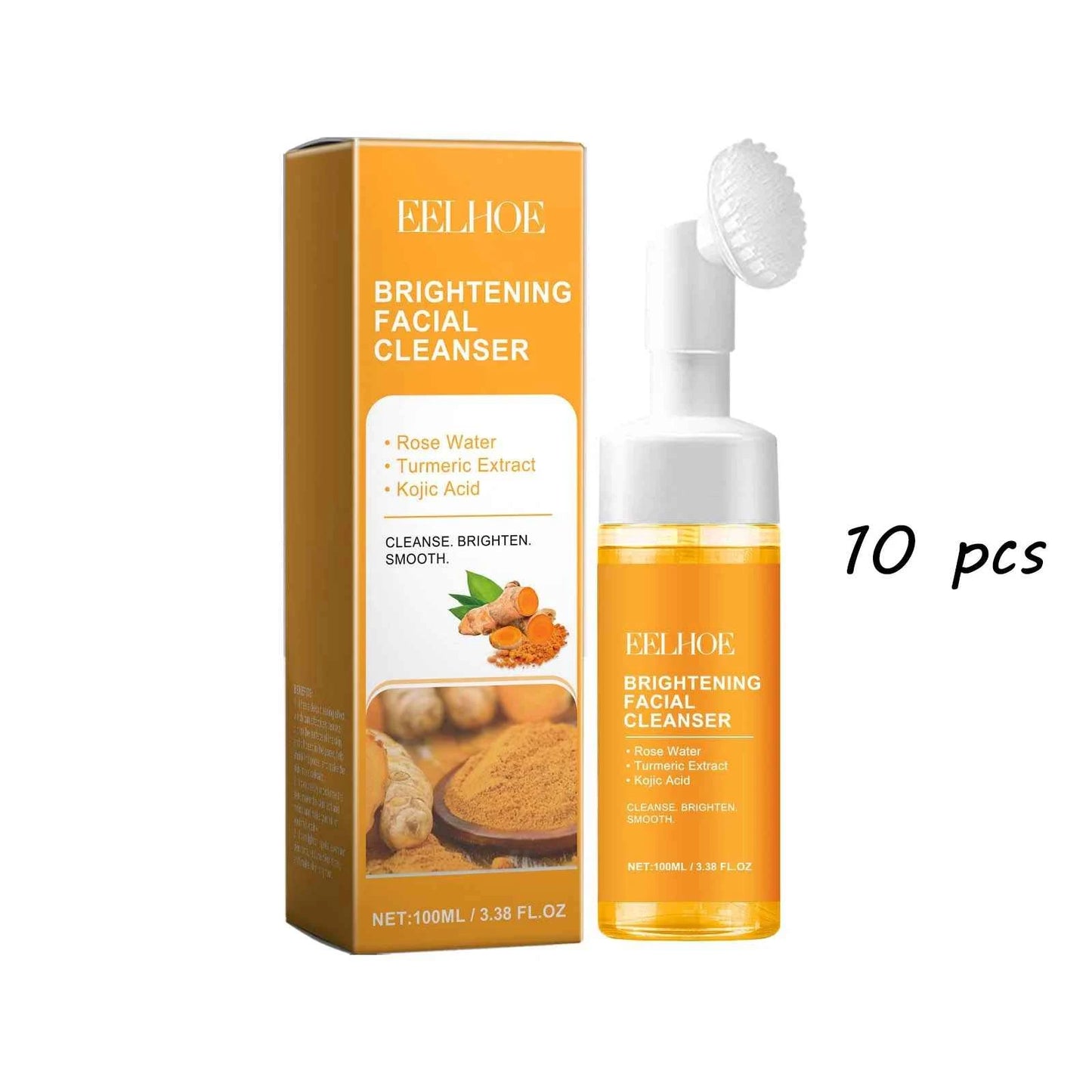 EELHOE Turmeric Facial Cleaner Brush Oil Control Remove Blackheads Pore Cleaning Moisturizing Brightening Face Cleaner