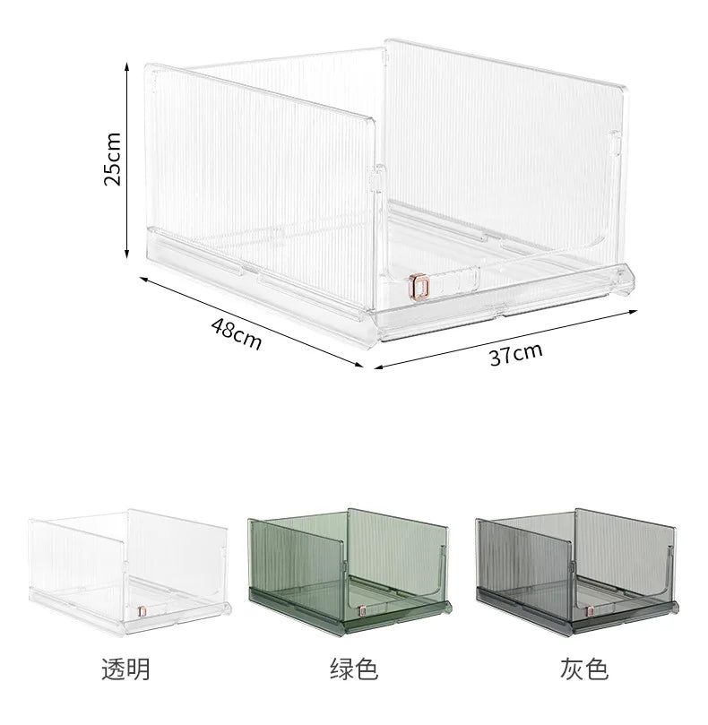 Large Capacity Foldable Storage Box Plastic Clothes Organizer Transparent Home Storage Trunk for Clothes Sundries Organizer - AMULET RING STORE