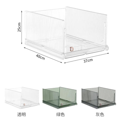 Large Capacity Foldable Storage Box Plastic Clothes Organizer Transparent Home Storage Trunk for Clothes Sundries Organizer - AMULET RING STORE