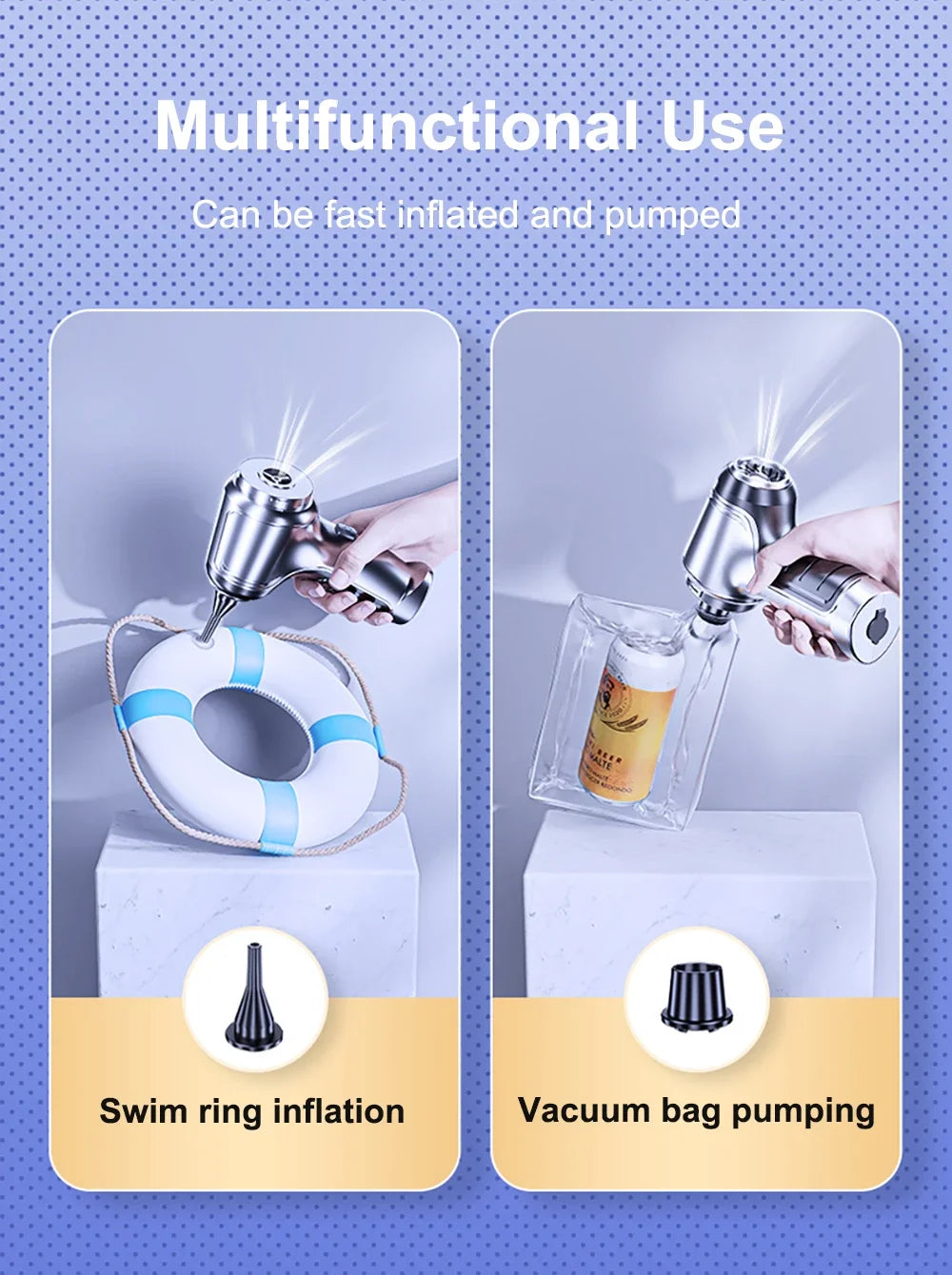 95000PA Car Vacuum Cleaner Wireless Strong Suction Vacuum Cleaner Portable Handheld Vacuum Cleaner Blower 2in1 for Car Home - AMULET RING STORE