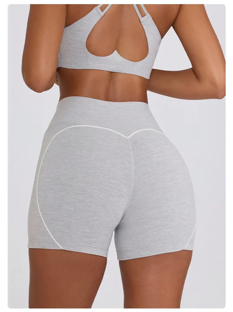 2PCS Yoga Set Women Sports Bra Sexy Gym Top Cross Strap Breathable Fitness Bra Peach Hip Yoga Pants Workout Clothes Sportswear