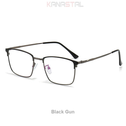 Men Prescription Glasses Optics Lenses  Reading Glasses Women Blue Light Blocking Myopia Eyewear Metal Titanium Eyeglasses Frame