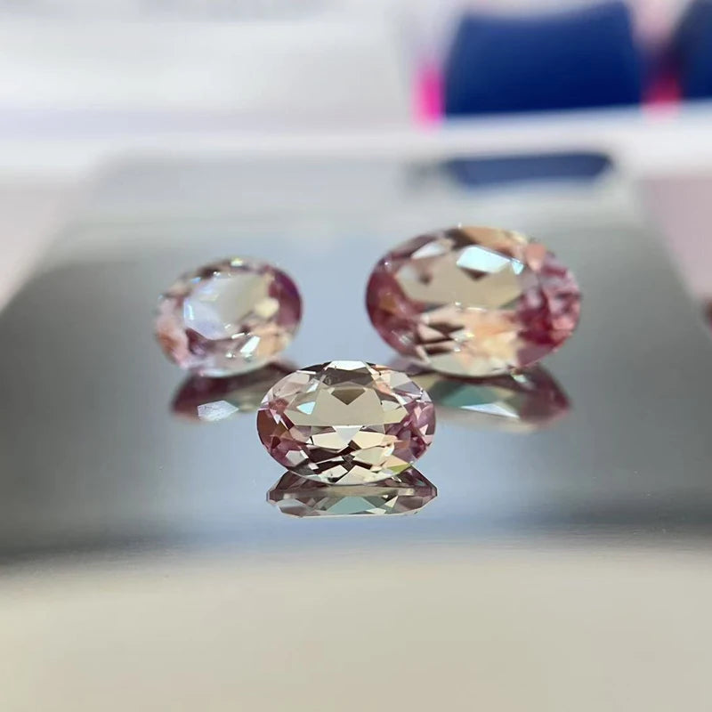 Top Lab Grown Alexandrite Stone Oval Shape Purple Color Charms Beads for Diy Jewelry Making Materials Selectable Certificate