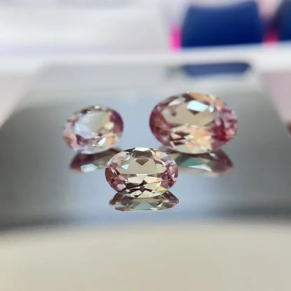 Top Lab Grown Alexandrite Stone Oval Shape Purple Color Charms Beads for Diy Jewelry Making Materials Selectable Certificate