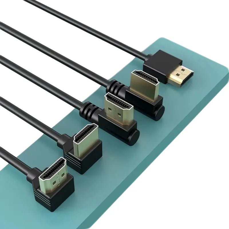 90 Degree HDMI 2.0 Cable - Graphene Enhanced for Space-Saving Installations | 8K, 3D & High Refresh Rate Aux Cable Hdmi Cable - AMULET RING STORE