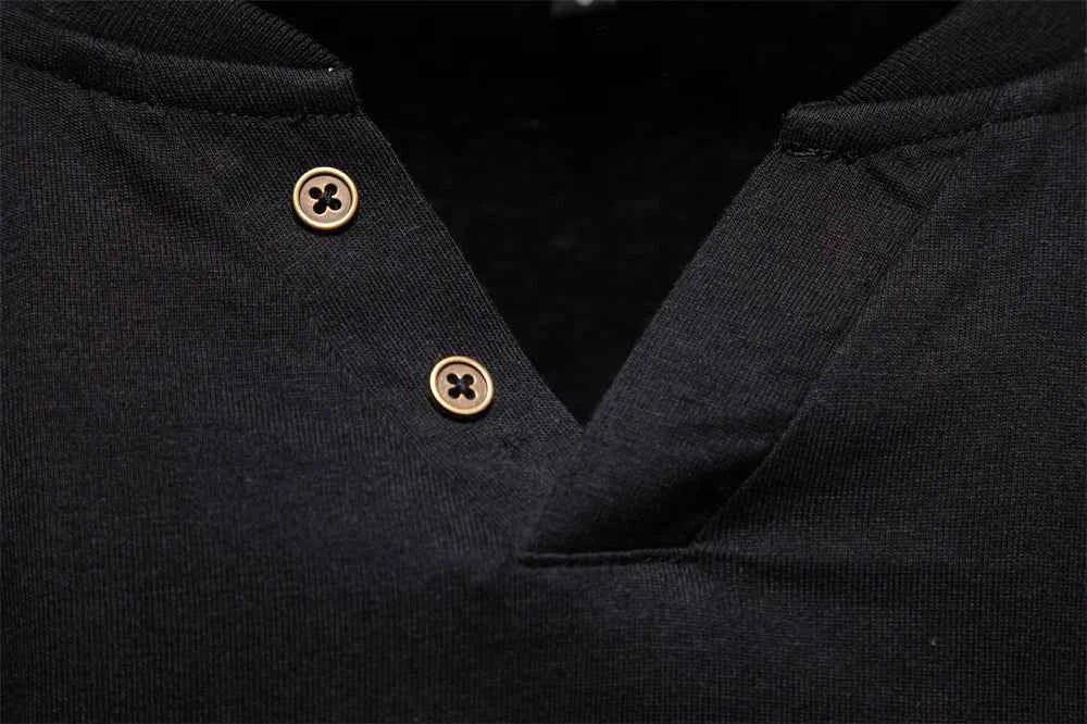 AIOPESON High Quality Men's long sleeve t-shirt Fashion pure cotton henley collar long t shirt man polera manga larga hombre