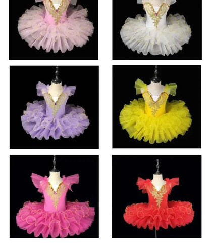 Fashion Children's Day Ballet Dance Dress Girl Tutu Mesh Princess Performance Kids Clothes Stage Summer Dresses Girls Vestidos