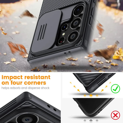 Nillkin Case For Samsung Galaxy S25 S24 S23 S22 Ultra Plus FE A55 A35 Slide Pro Camera Slim Rugged Phone Thin Shockproof Cover - AMULET RING STORE