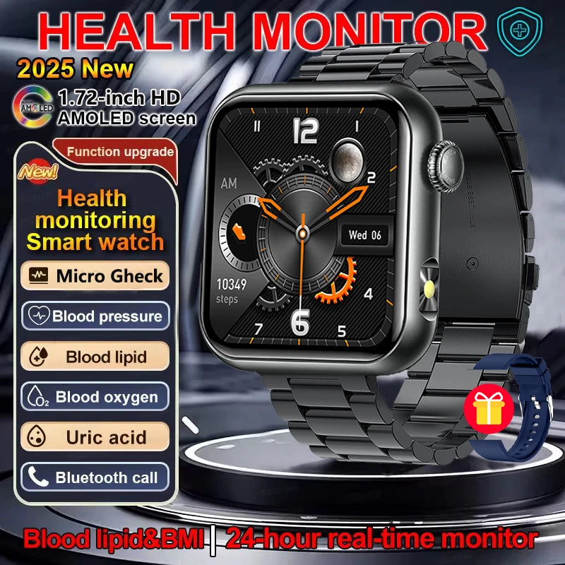 2025 New LED Women AI Smart Diagnosis Smart Watch HRV+PPG Blood Pressure Blood oxygen Health monitor IP68 NFC Smartwatches ﻿