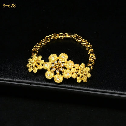 France Luxury Dubai 24k Gold Color Jewelry Set For Women Bridal Wedding Necklace And Earrings Set African Choker Party Gifts