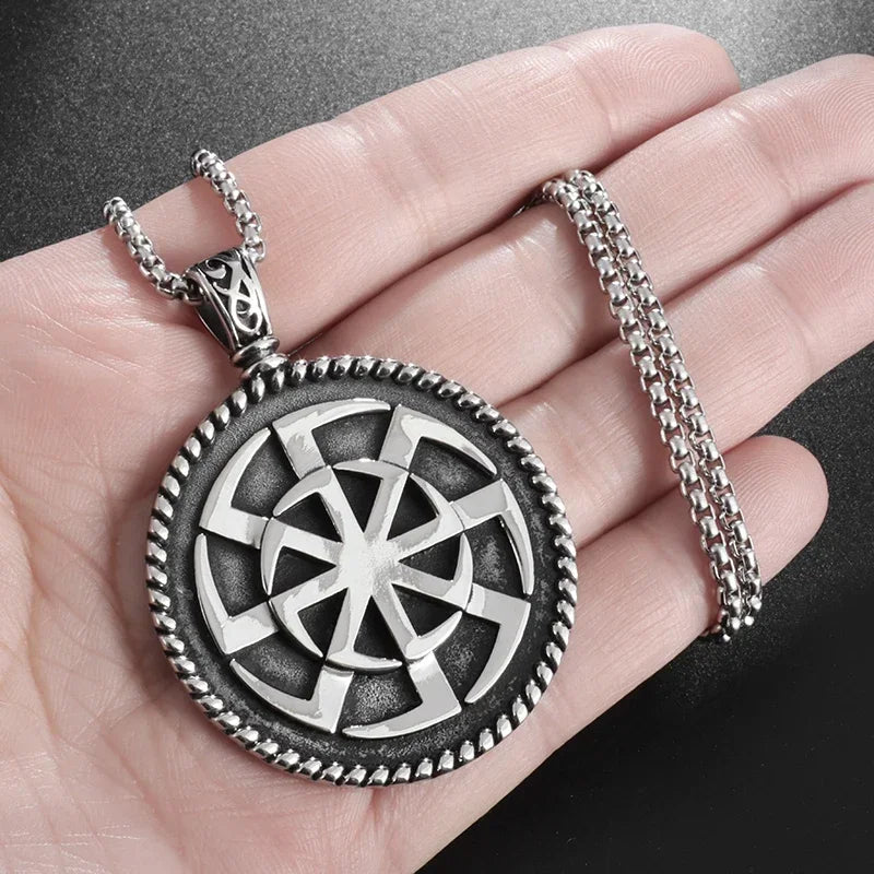 Retro Fashion Seven Angels Magic Circle Solomon's Seal Necklace Pendant AMULET RING STORE