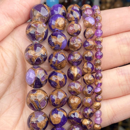 45 Styles Natural Stone Beads Amethyst Purple Jades Agate Crystal Glass Beads Jewelry Making Findings DIY Bracelet Accessories - AMULET RING STORE
