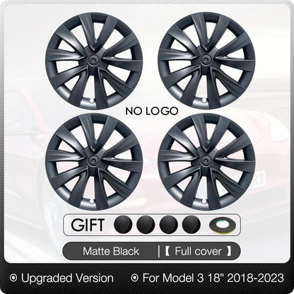 4PCS Wheel Cover 18 Inch for Tesla Model 3 Aero HubCap Performance Replacement Wheels 2018-2023 Full Rim Car Accessories 2022
